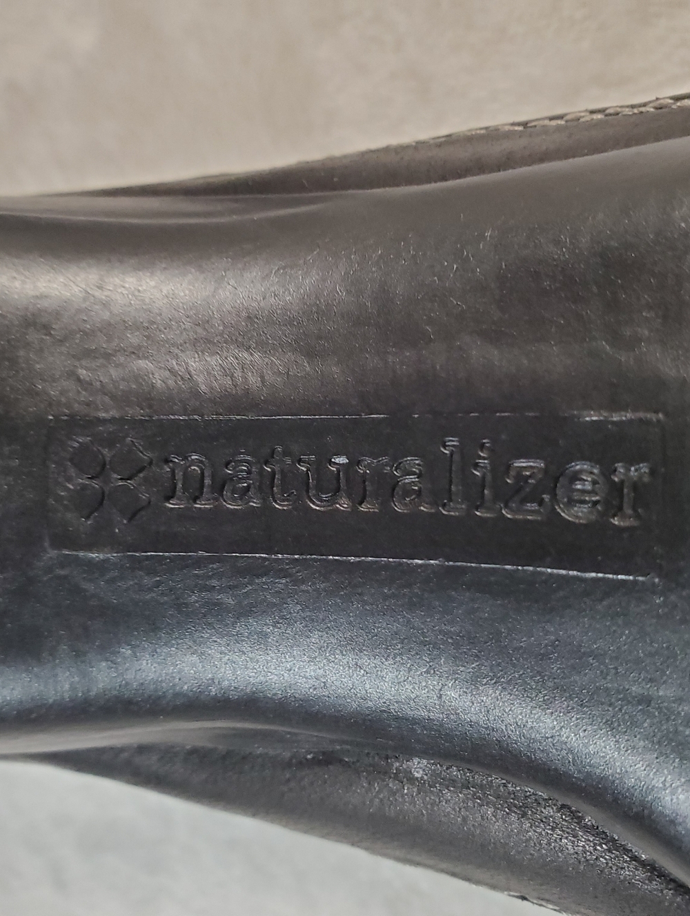 Naturalizer Black Perforated Leather Ballet Flats - Picture 4 of 7